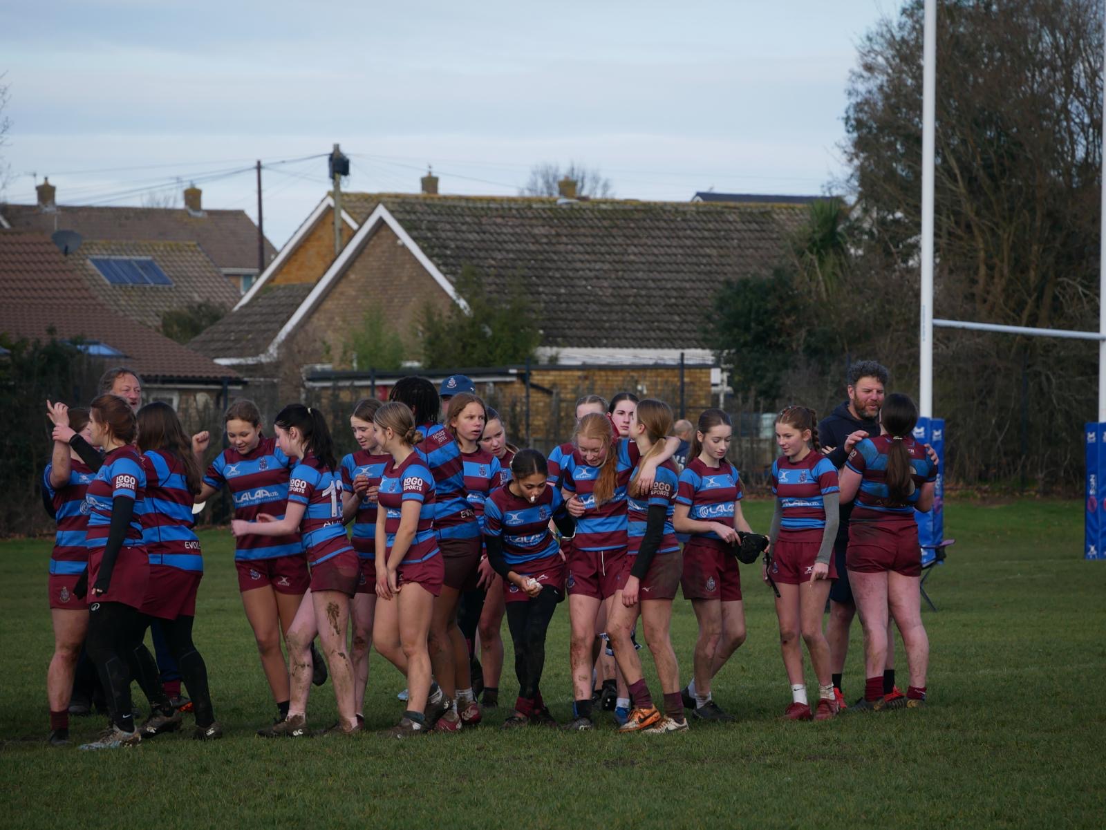 U14s girls team at Hove Rugby Club