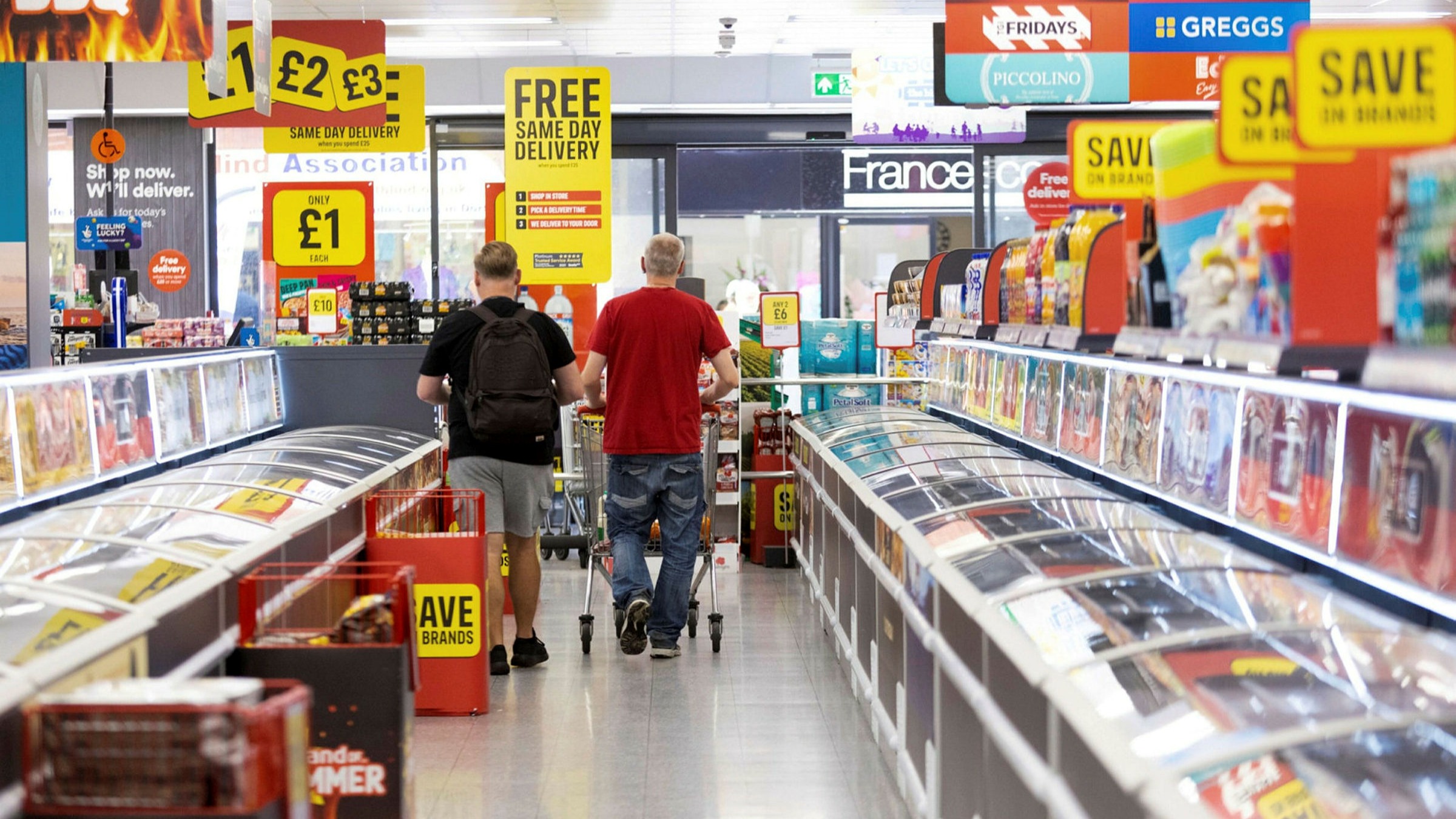 Inside an Iceland store