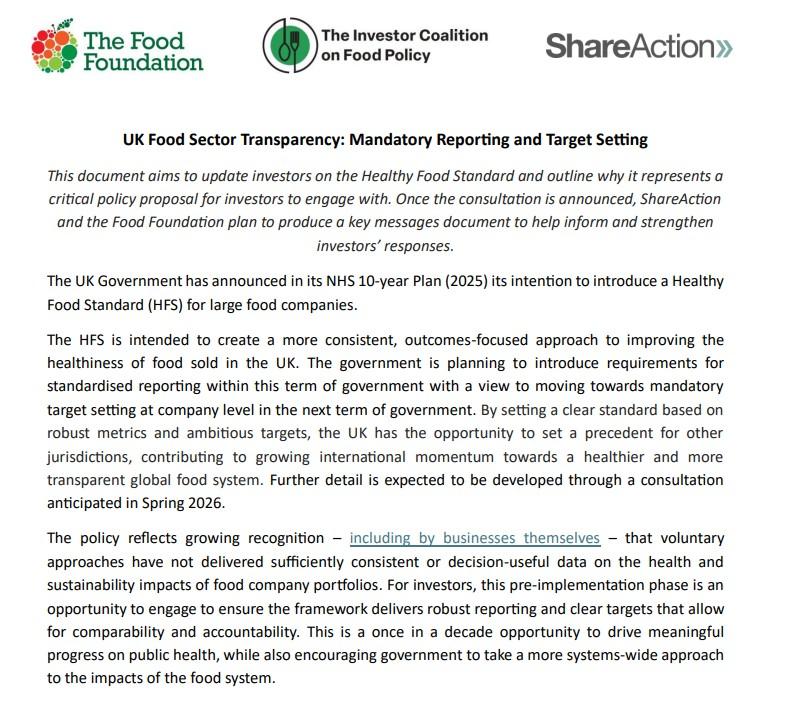 Mandatory Target Setting briefing 
