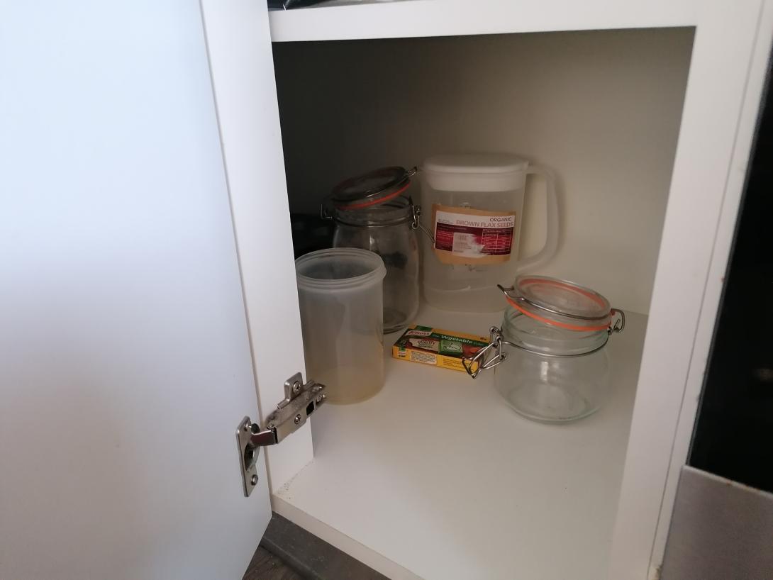 An empty food cupboard